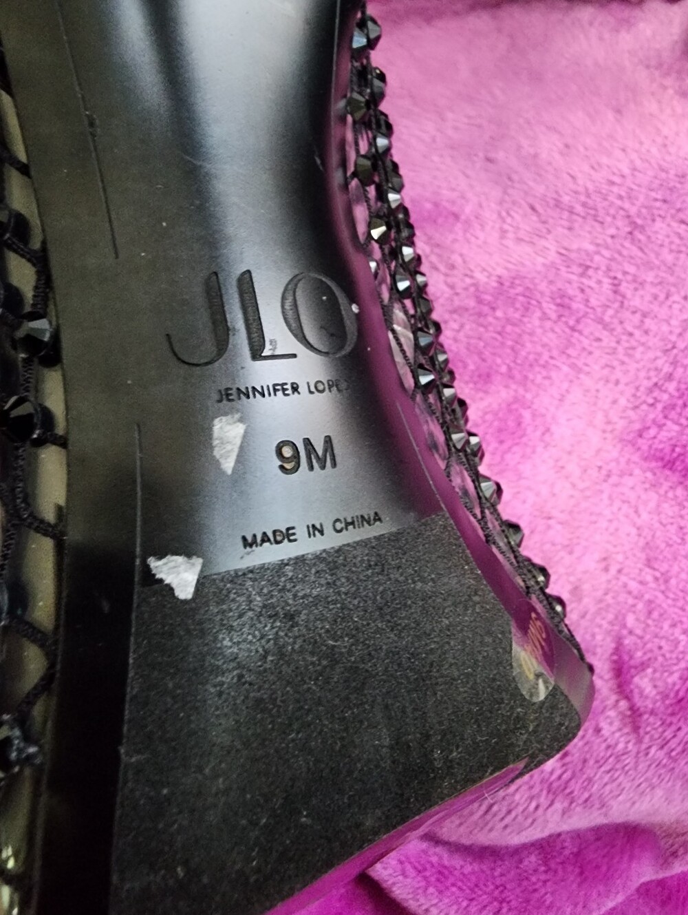 JLO revolve Rhinestone Sock Style Pumps. - Picture 4 of 7